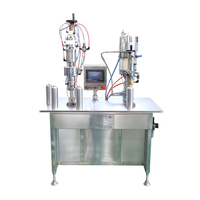 Máquina de crimpagem de enchimento de aerossol de válvula semi-automática